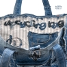 UPCYCLING  Jeans Shopper, Jeanstasche, Jeanspatchwork-Tasche