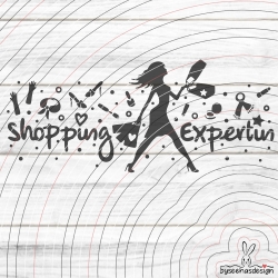 Shopping Expertin Plotterdatei SVG DXF