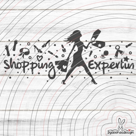 Shopping Expertin Plotterdatei SVG DXF