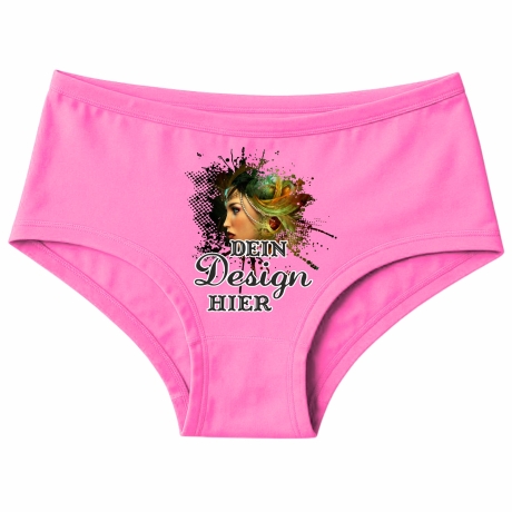 Damen Shorty personalisiert mit deinem Wunschmotiv