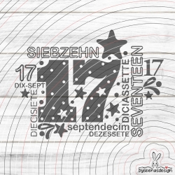 Siebzehn Plotterdatei SVG DXF 