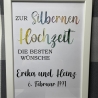 Geldgeschenk Bilderrahmen Silberhochzeit personalisierbar DIN A4