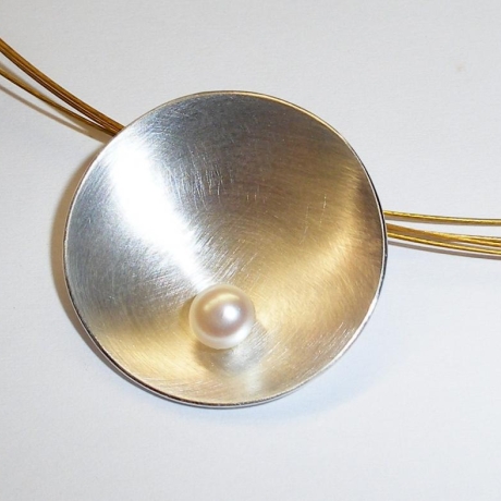 SET Silberschale mit Perle und Ohrstecker 925 Silber