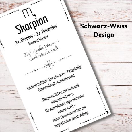 Sternzeichen Kärtchen PDF – Vorlage zum Ausdrucken