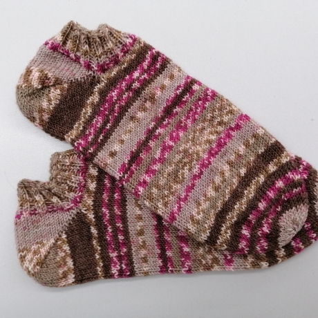 Gestrickte Sneaker Socken Gr.40/41 wollfrei mit Bambus