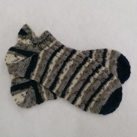 Gestrickte Sneaker Socken Gr.42/43 mit Fersenlasche Herren Damen