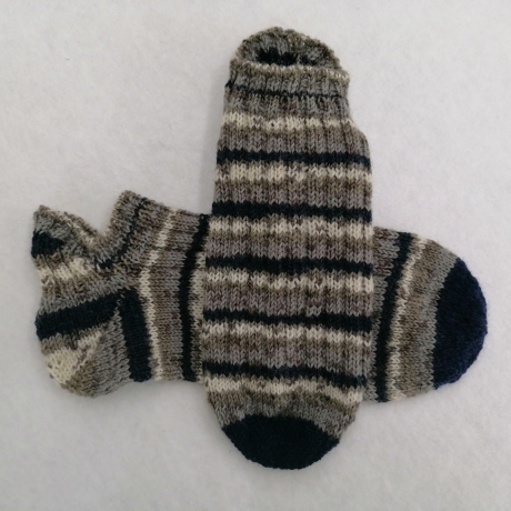 Gestrickte Sneaker Socken Gr.42/43 mit Fersenlasche Herren Damen