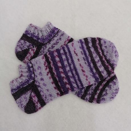 Gestrickte Sneaker Socken Gr.38/39 wollfrei & vegan mit Bambus