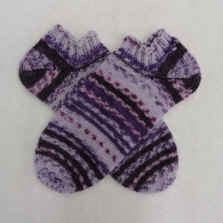 Gestrickte Sneaker Socken Gr.38/39 wollfrei & vegan mit Bambus