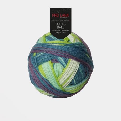 PRO LANA Socks Ball, 4-fädige Sockenwolle, Farbe 6