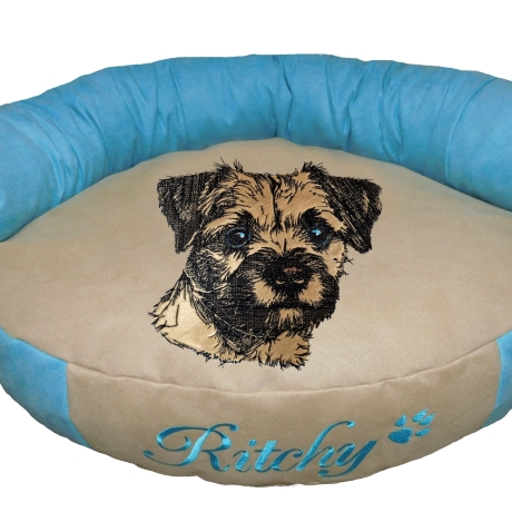 NEU Stickdatei Applikation Border Terrier Jacke
