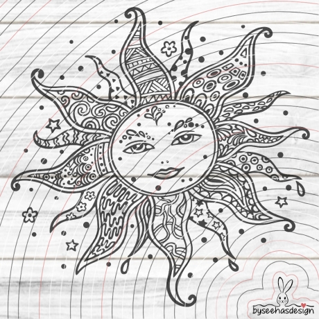Sonne Plotterdatei SVG DXF