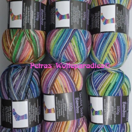 KKK Sensitive Socks Bamboo, 4-fädige Sockenwolle, Fb. 321