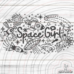 Space Girl Plotterdatei SVG DXF 