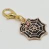 Spinnennetz schwarz Clip Anhänger Bettelarmband Halloween Charm
