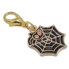 Spinnennetz schwarz Clip Anhänger Bettelarmband Halloween Charm