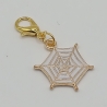 Spinnennetz weiß Clip Anhänger Bettelarmband Halloween Charm