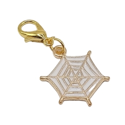 Spinnennetz weiß Clip Anhänger Bettelarmband Halloween Charm