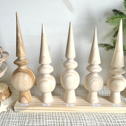 Handgefertigte Christbaumspitze aus Holz –  einzigartig & natur