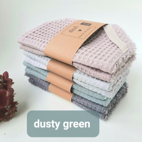 Spültuch 2er-Pack Bio-Baumwolle dusty green/ Spüllappen