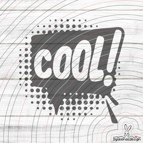 Sprechblase Cool Plotterdatei SVG DXF 