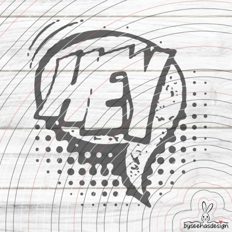 Sprechblase Hey Plotterdatei SVG DXF