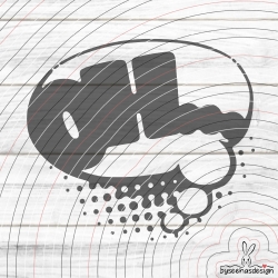 Sprechblase Oh Plotterdatei SVG DXF 