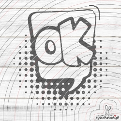 Sprechblase Ok Plotterdatei SVG DXF 
