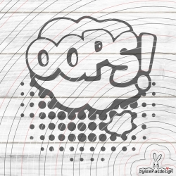 Sprechblase Oops Plotterdatei SVG DXF