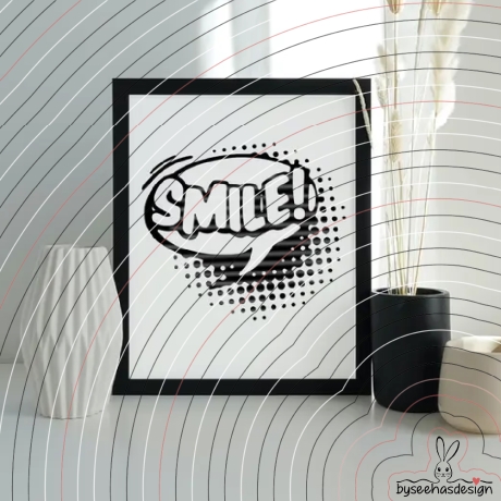 Sprechblase Smile Plotterdatei SVG DXF