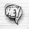Sprechblase Hey Plotterdatei SVG DXF FCM