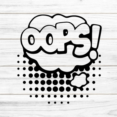 Sprechblase Oops Plotterdatei SVG DXF FCM