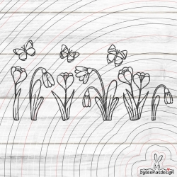 Spring Flowers Plotterdatei SVG DXF