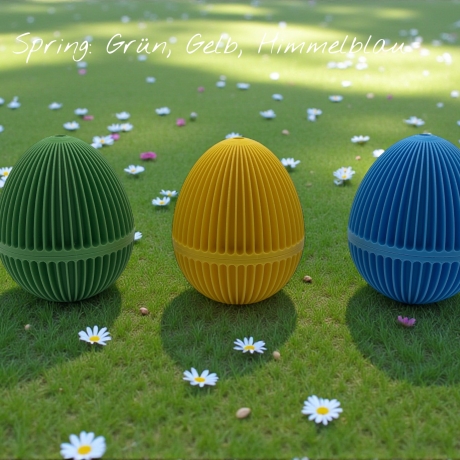3D-Druck Ostereier-Set 3 Stück in hochwertiger Verpackung
