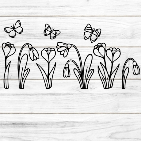 Spring Flowers Plotterdatei SVG DXF FCM