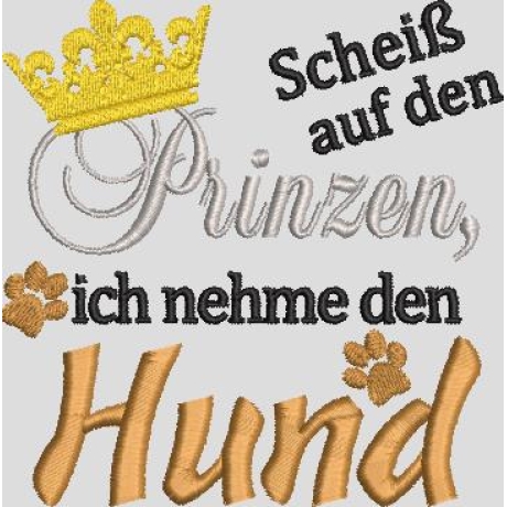 Ferberline Stickdatei Welthundetag Hund statt Prinz ab 10x10