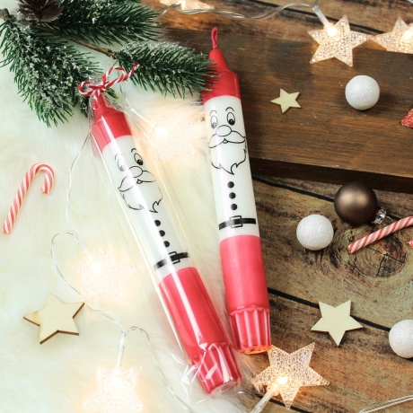 Stabkerze Weihnachtsmann | Geschenkidee Weihnachten