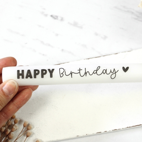 Stabkerze Geburtstag Schriftzug | Geburtstagskerze Geschenk