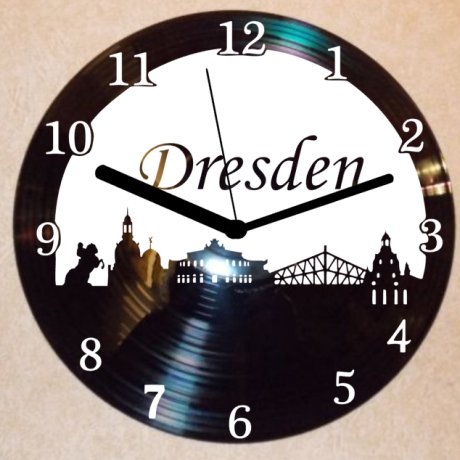 Schallplattenuhr Wanduhr Dresden