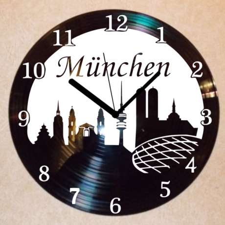 Schallplattenuhr Wanduhr München