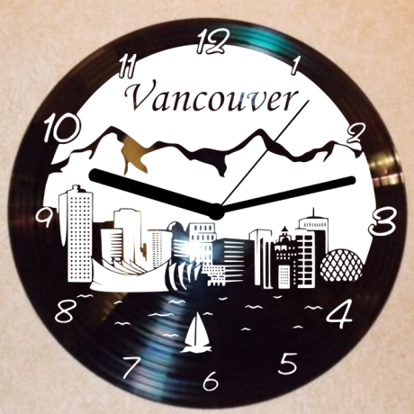 Schallplattenuhr Wanduhr Vancouver