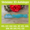 Stickdatei 3D-Anhänger STADTKIND, 3D-Stick, Lesezeichen