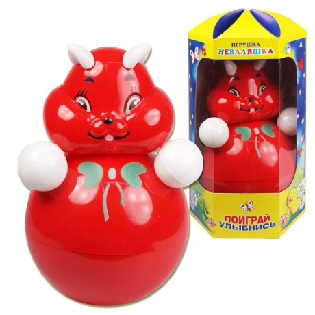 Stehaufpuppe Hamster m. Glöckchen, bunt, pa 001, neu