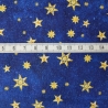 Digitalstoff Sterne blau/gold