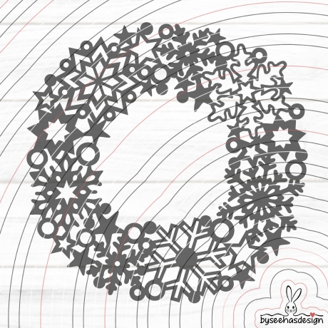 Sterne Kranz Plotterdatei SVG DXF 