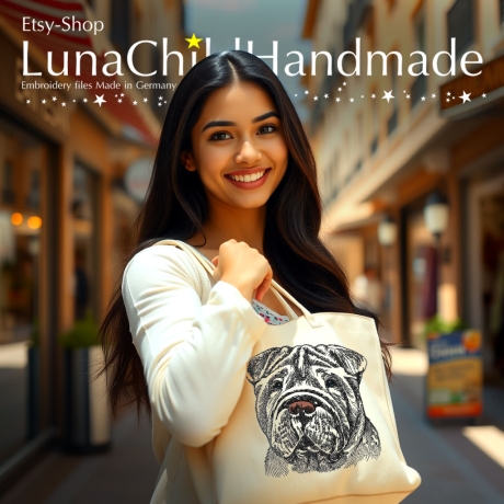 NEU Stickdatei Shar Pei Harper LunaChild