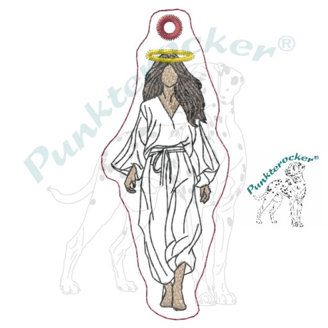 ITH-Geschenk-Anhänger Kontur | junge Frau | 3.48 x 8.47 cm