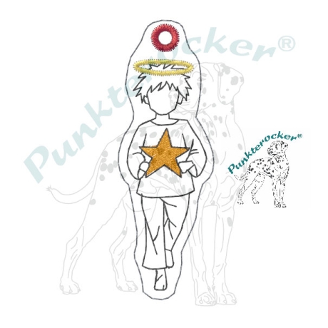 ITH- Geschenk-Anhänger Kontur | Junge-Stern | 2.51 x 7.31 cm