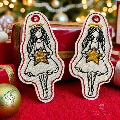 ITH-Geschenk-Anhänger Kontur | Mädchen-Stern | 3.18 x 6.85 cm