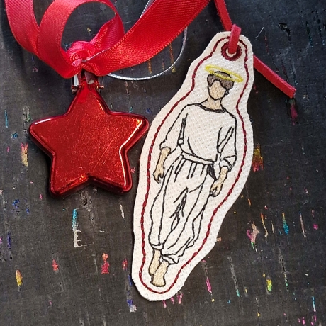 ITH-Geschenk-Anhänger Kontur | junger Mann | 2.89 x 8.47 cm